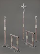 CAMERA ARDENTE SERIE LIGHTS - CROMO + LEGNO + LUCI LED 