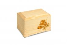 Urna in legno naturale con figura UL-A